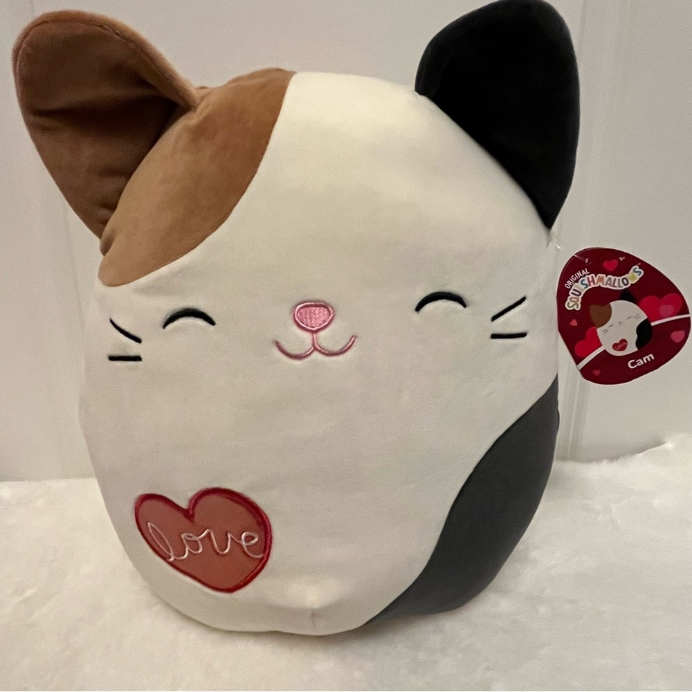 Squishmallow Cam Cat 🐱, Valentine’s Day ♥️, Love Heart, 12” New